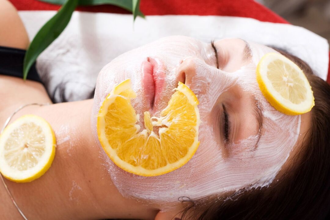 mascarilla con frutas para el rejuvenecimiento de la piel